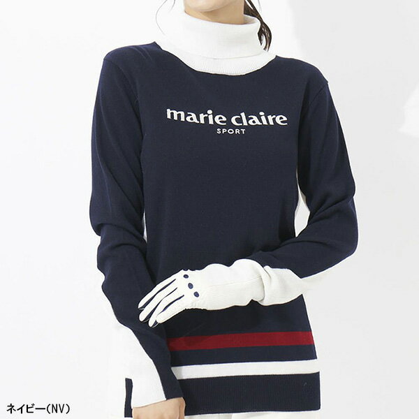 【レディース】マリ・クレール 長袖 タートルネックセーター 732-701 ニット ゴルフウェア