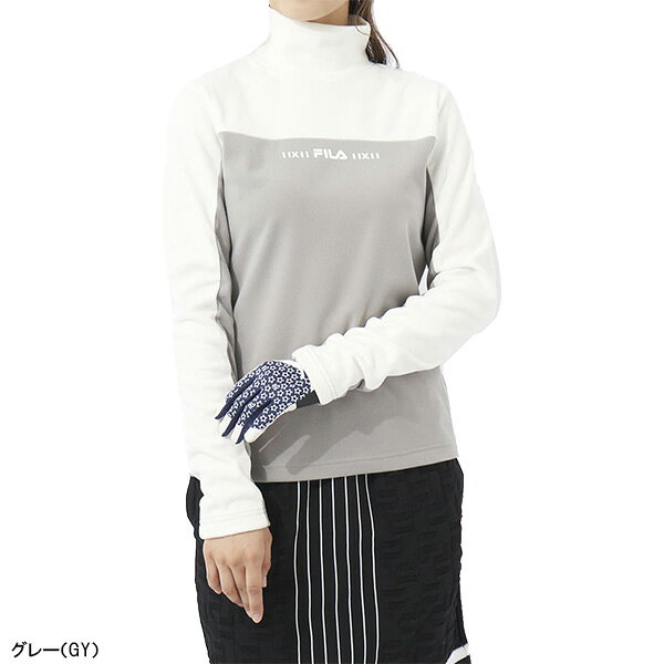 【最大3,000円OFFクーポン配布！20日20：00〜27日 01：59限定！】【レディース】フィラ ゴルフ 長袖 保温 モックネックシャツ 792-542 ゴルフウェア
