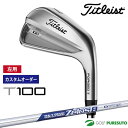 【決算セール!! 26日 9:59まで全品P5倍!】【カスタムオーダー】【レフティー(左用)】タイトリスト T100 アイアン 6本セット(#5-#9、P)20...