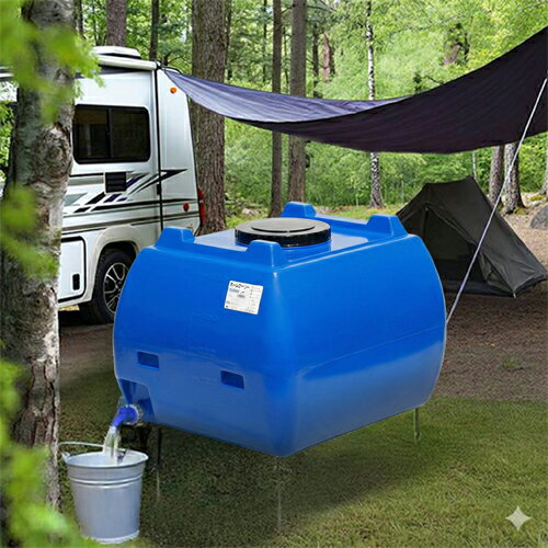 貯水タンクホームローリー 500L 青色（雨水タンク）【送料無料】【貯水槽 貯水タン...