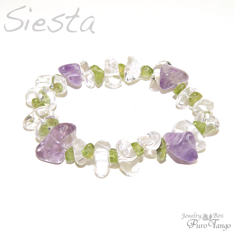 樂天商城 - ブレスレット アメシスト ペリドット 水晶 天然石 パワーストーン 2月誕生石 4月誕生石 8月誕生石プレゼント ギフト