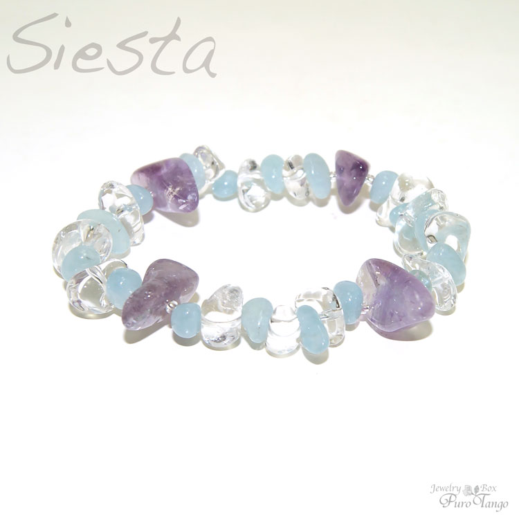 樂天商城 - 天然石 ブレスレット アメシスト アクアマリン 水晶 パワーストーン 2月誕生石 3月誕生石 4月誕生石プレゼント ギフト