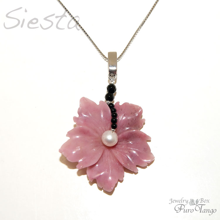樂天商城 - ペンダント ロードライト パール オニキス ピンクカラー パワーストーン プレゼント 天然石 アクセサリー ジュエリー 革チョーカーサービス