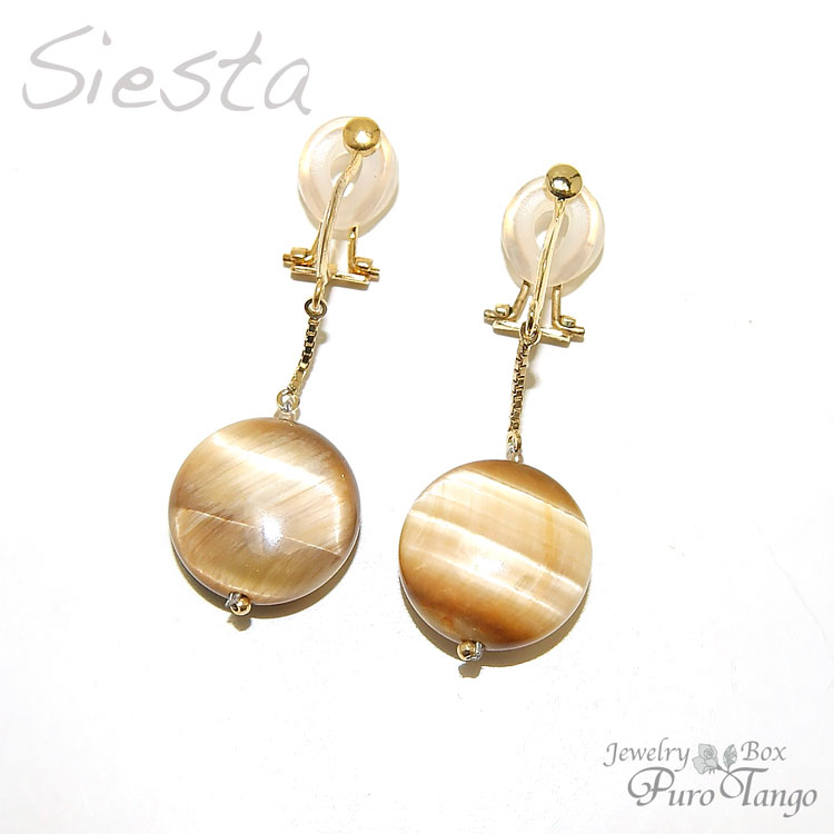 樂天商城 - 痛くないイヤリング ゴールデンアイ 10月誕生石 パワーストーンプレゼント 天然石