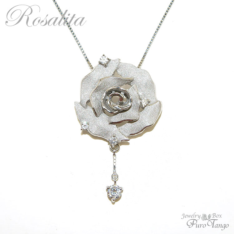 樂天商城 - バラ 薔薇 ローズ ペンダントトップ アクセサリー ジュエリー シルバー 誕生日 プレゼント