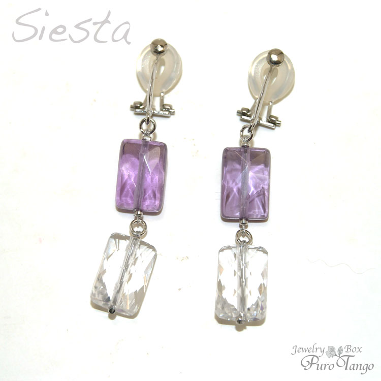 イヤリング痛くないピアスアメシスト...