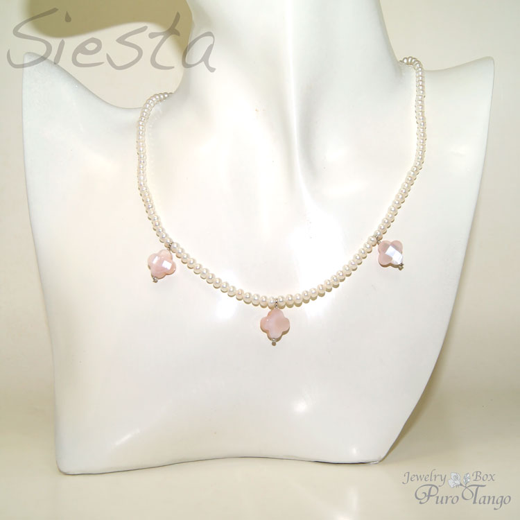 ネックレスベビーパール真珠ピンク貝...