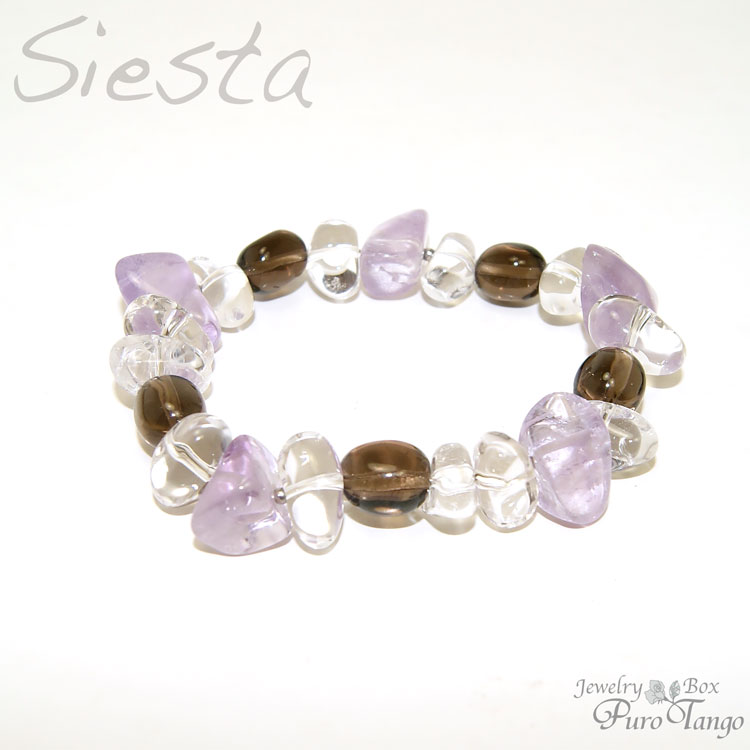 樂天商城 - 天然石 ブレスレット アメシスト スモーキークォーツ 水晶 天然石 パワーストーン プレゼント ギフト