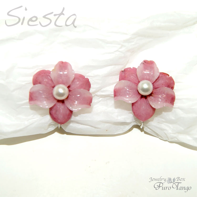 樂天商城 - イヤリング 痛くない 40代 50代 花モチーフ クォーツァイト 真珠 6月誕生石 プレゼント 天然石 パワーストーン ギフト