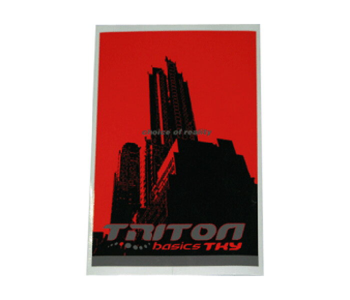 TRITON トライトン(ステッカー)(レッド) 即納商品 正規品 スノーボード スノボ SNOWBOARD ステッカー