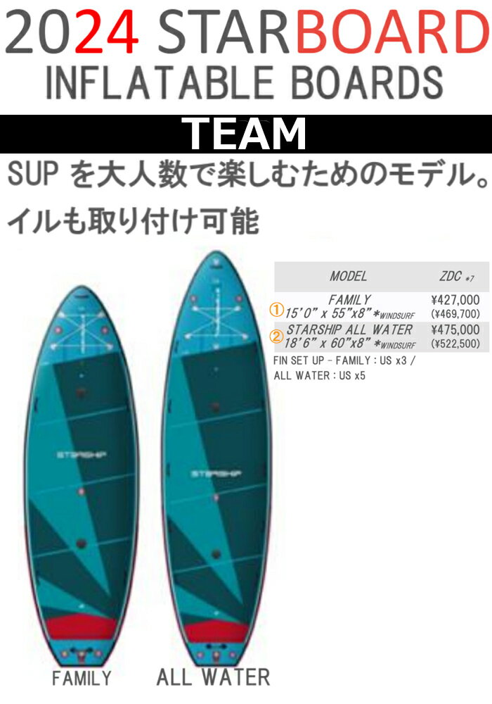 24 STARBOARD ܡ (SUP INFLATABLE BOARD - TEAM)(ZDC) 2024  SURFBOARD եܡ ե 󥰥ܡ