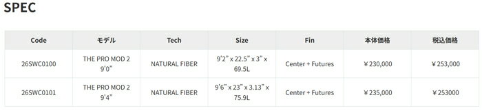 26 SURFTECH �����եƥå� WAYNE RICH(THE PRO MOD 2 - NATURAL FIBER)(��������9'0 / 9'4)2026 ������ SURFBOARD �����եܡ��� �����ե��� ���硼�ȥܡ��� �ե���ܡ��� 26SWC