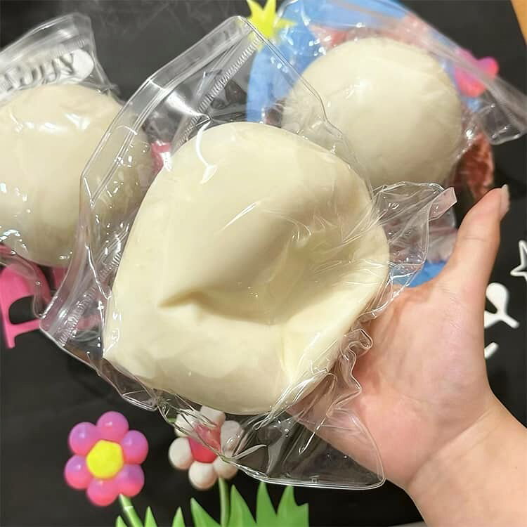 【25日23:59まで★100円OFFクーポン】 大福 クイーズ メロジョイ低反発大福 大福スクイーズ 饅頭 包子 ぷにぷに ふわふわおもちゃ 水感スクイーズ 伸縮性のある お握りおにぎり こども 子供 もちもち ストレス解消 purpleriver-10015358 パープルリバー サンプル画像3