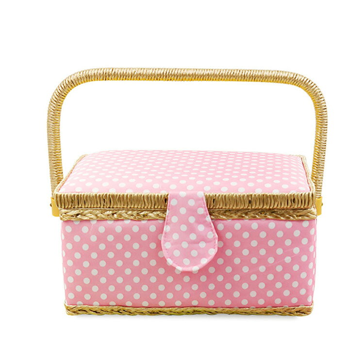 かわいい 持ち手式 小物入れ ミシン糸 手芸箱 道具箱 小物収納 針 家庭用 大容量 ...