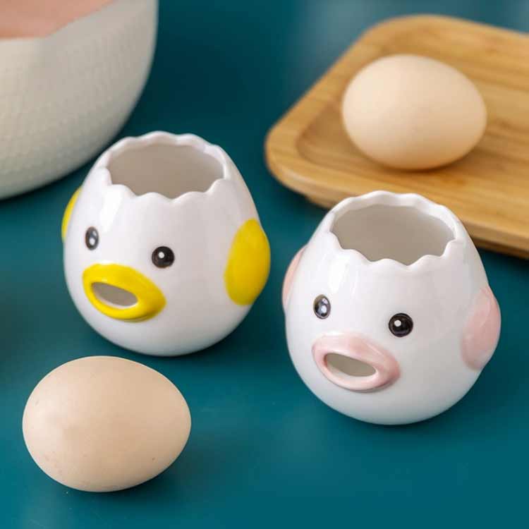 【18日23:59まで★100円OFFクーポン】 卵黄分離器 黄身取り器 黄身 白身 卵 陶磁 セラミック 調理器具 卵黄セパレータ 器具 家庭用卵液フィルター 可愛い キッチンツール 便利グッズ 卵黄身分け器 キッチン用品 purpleriver-10015998 パープルリバー サンプル画像3