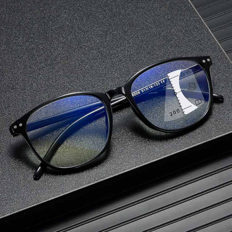 調光老眼鏡 ブルーライトカット 遠近両用 変色メガネ メンズ用 UVカット 多焦点レ...