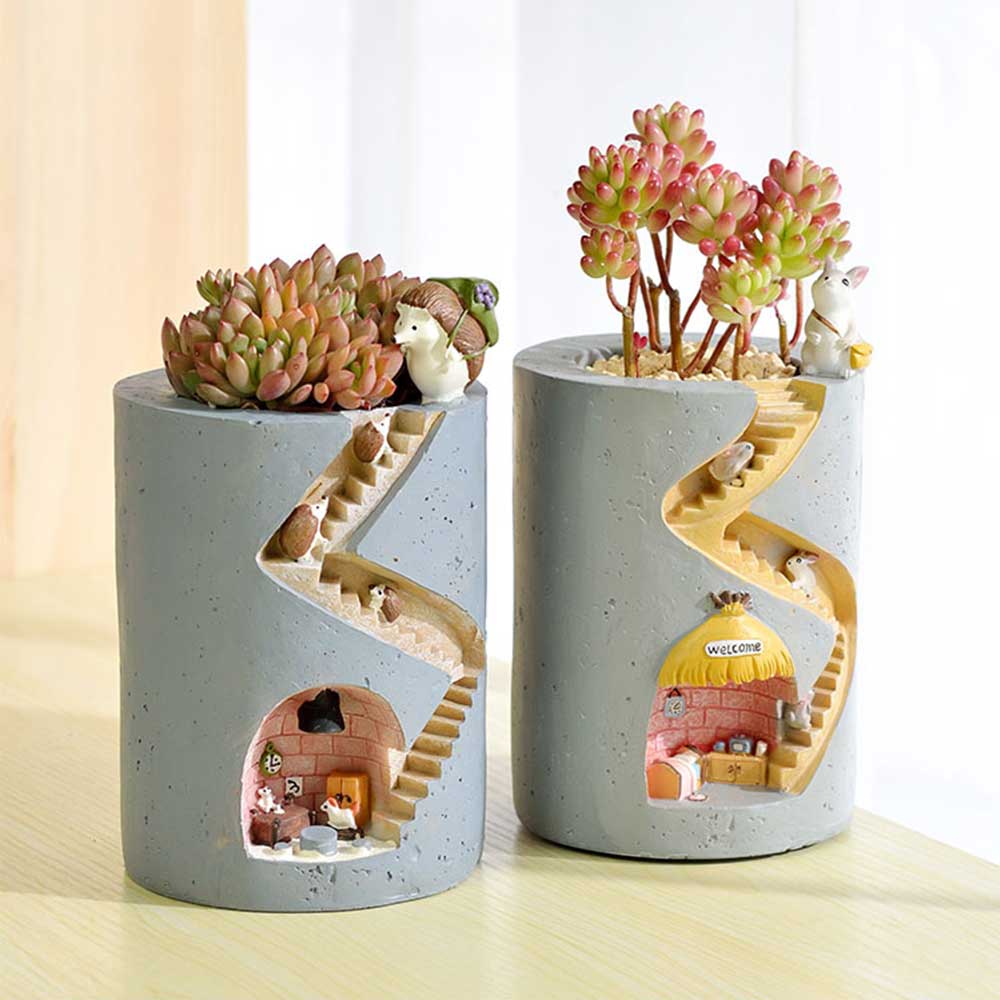 Flower Pots - プランター 植木鉢 おしゃれ 盆栽 ミニ鉢 鉢植え 多肉植物 観葉植物 花 栽培 プレゼント ギフト かわいい 軽量 雑貨 ガーデニング