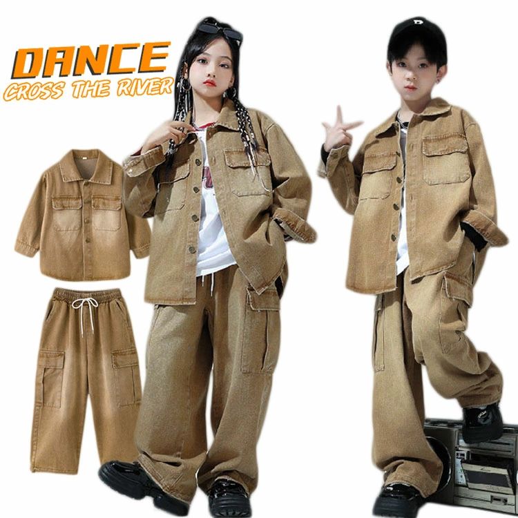 メーカー希望小売価格はメーカーカタログに基づいて掲載していますキッズ ダンス 衣装 デニム セットア 体操 ダンス 社交ダンス ウェア 通販 ジャケットのみ パンツのみ ジャケット+パンツ 110cm 120cm 130cm 140cm 150cm 160cm 170cm 180cm