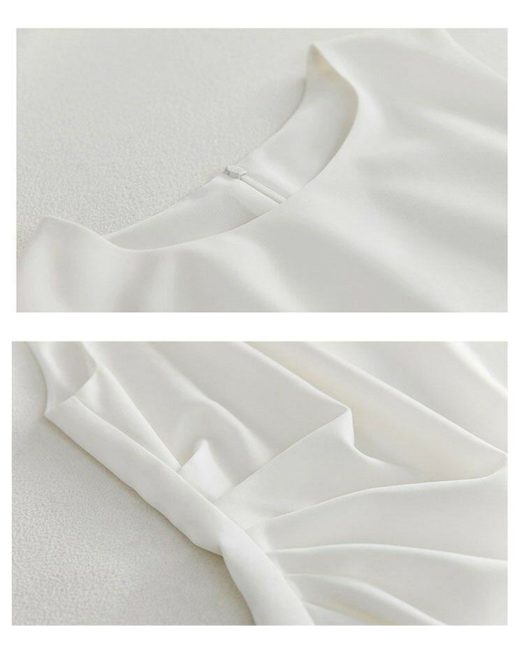 【スーパーSALE半額】ワンピース レディース 夏 白 黒 S-2XL Aラインノースリーブマキシ丈ワンピース スリットクルーネックワンピース ミモレ 膝丈 フレア ロング マキシ丈 通勤O 女性らしく 上品に 袖なし