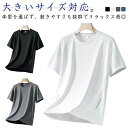 【2枚購入で300円 OFF!】メンズ アイスシルクTシャツ 夏 丸首 薄手 半袖 通気性 ビッグサイズ ゆったり 半袖Tシャツ ストレッチ ランニング カジュ...