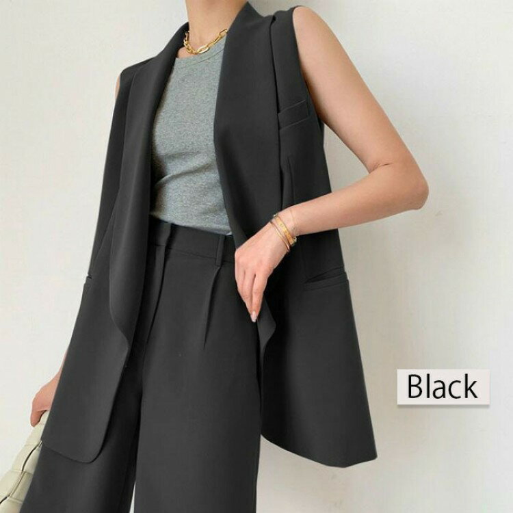 ジレ スーツセットアップ ショートパンツ レディース ベスト パンツ フォーマルスーツ 大人カジュアルコート 襟付き エレガント 春 夏 トレンチベスト デザイ...