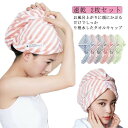 2枚セット ヘアキャップ マイクロファイバー ヘアタオル 吸水タオル 吸水 速乾 ヘアタオルキャップ タオル 髪 レディ お風呂上がり タオルキャップ