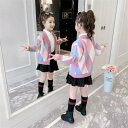 【先着60名:200円Offクーポン】女の子 カーディガン キッズ 前開き ニットカーディガン ニットセーター 暖かい 子供コート アウター 入学式 卒業式 発表会 春秋 冬 かわいい おしゃれ 柔らかい 110CM ジュニア Vネック|詳細画像