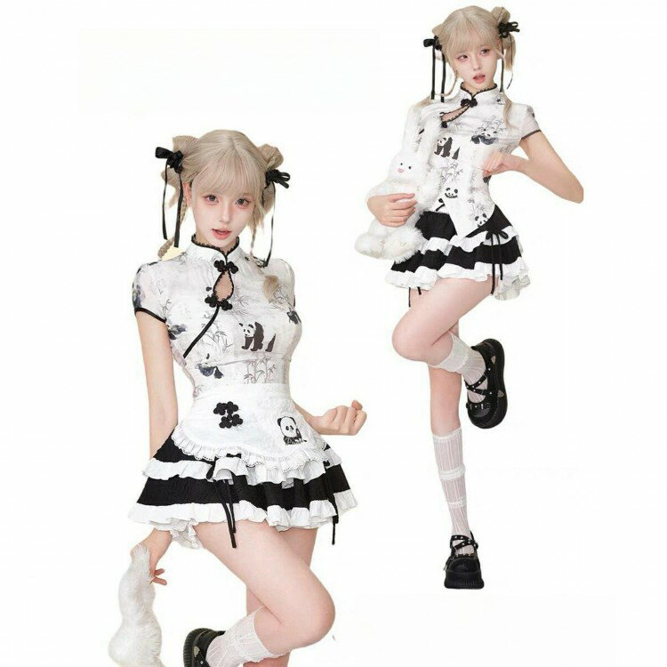 【先着10名：600円Offクーポン】ワンピース ロリータ 中華風 チャイナドレス風 ゴスロリ透け感 中華姫 ..