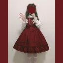 ロリータ ロリィタ ワンピース ドレス レディース ジャンパースカート 7色 膝丈 シフォン 可愛い 舞踏会 コスプレ フリル レース ゆめかわいい ロリータファッション リボン