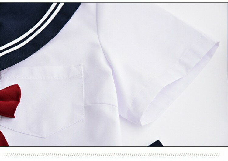 【先着60名：200円Offクーポン】入学式 卒業式 スーツ制服コスプレセーラー服長袖 半袖 女の子学生服女子高生 制服 正統上下セット3点セット二本線 コスプレ衣装 清純派セーラー服 女子高生 仮装 コスチューム
