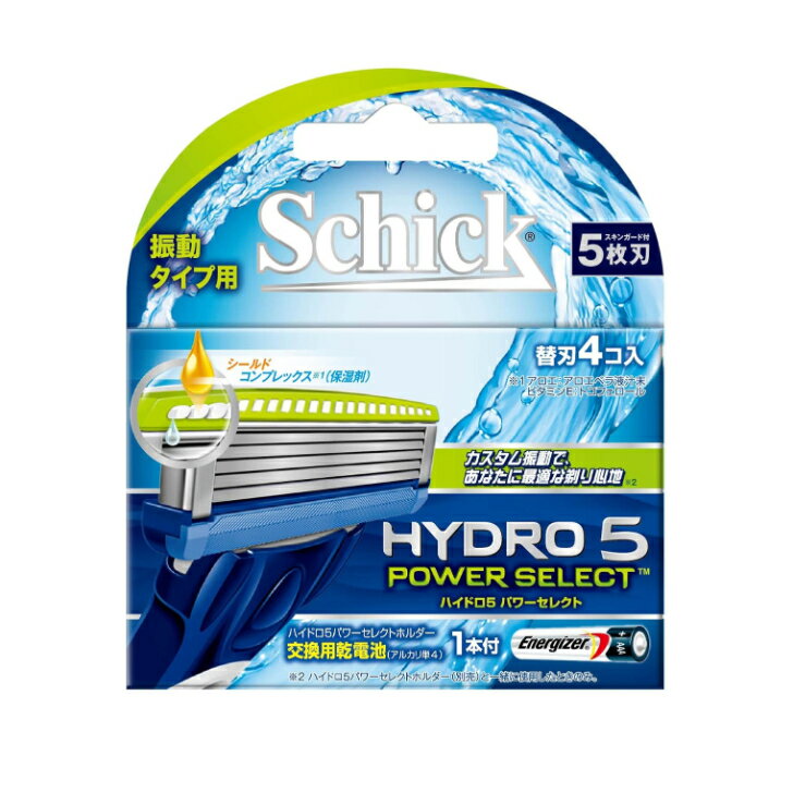 楽天市場】シック schick 5枚刃 ハイドロ5 パワーセレクト替刃 4コ入の通販
