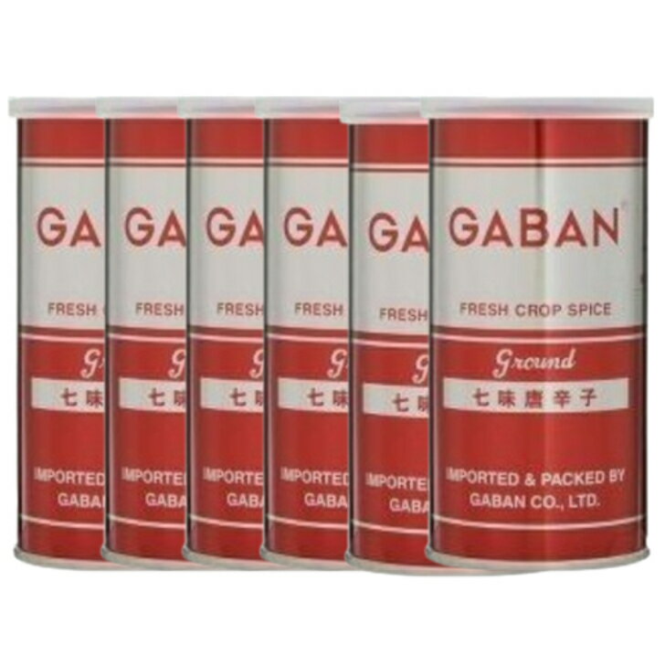 ハウスギャバン GABAN 七味唐辛子 100g×6個 1箱 缶 スパイス 調味料 (4971985065109)