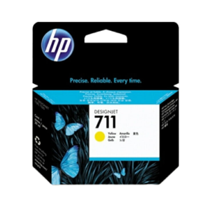 HP711 イエロー CZ132A 日本 ヒューレットパッカードHP インクカートリッジ (29ml×1)(886112841157)