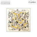 カルティエ Cartier マスト ドゥ カルティエ スカーフ 時計柄 シルク 100 マルチカラー Scarf 【中古】