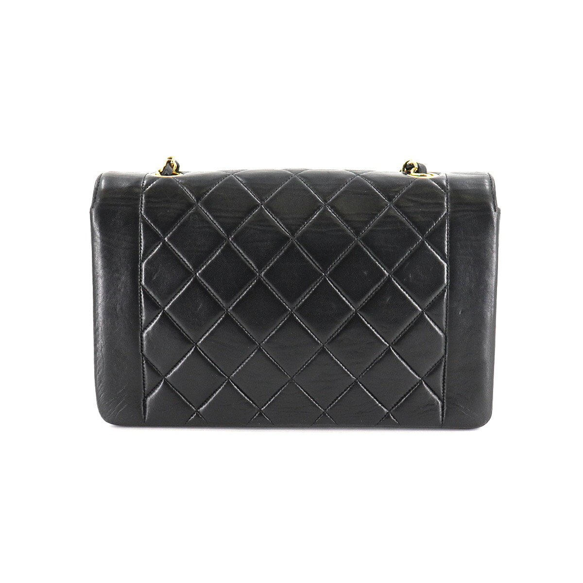 シャネル CHANEL ダイアナ 25 マトラッセ チェーン ショルダー バッグ レザー ブラック A01165 ヴィンテージ Diana 25 Matelasse Bag 【中古】