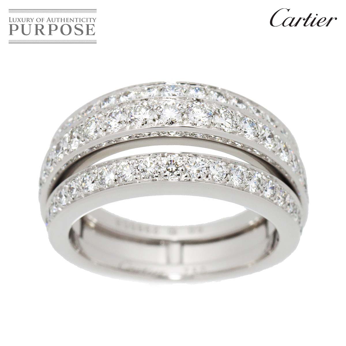 レディースジュエリー・アクセサリー, 指輪・リング  Cartier 50 K18 WG 750 Diamond Ring