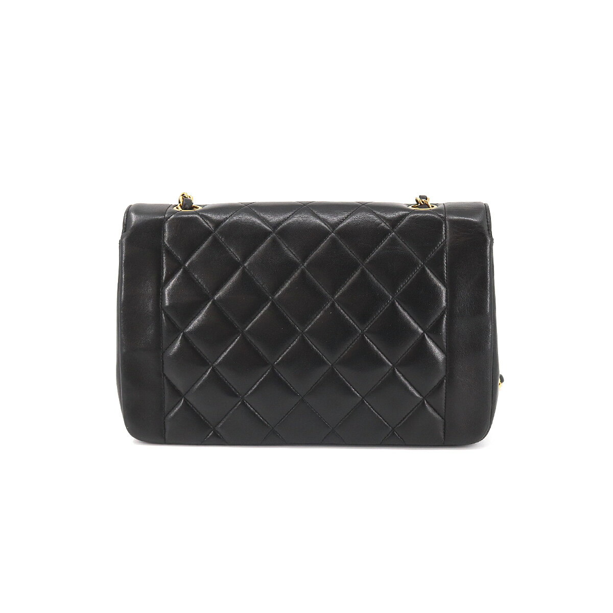 シャネル CHANEL ダイアナ 25 マトラッセ チェーン ショルダー バッグ レザー ブラック A01165 ヴィンテージ Diana 25 Matelasse Bag 【中古】