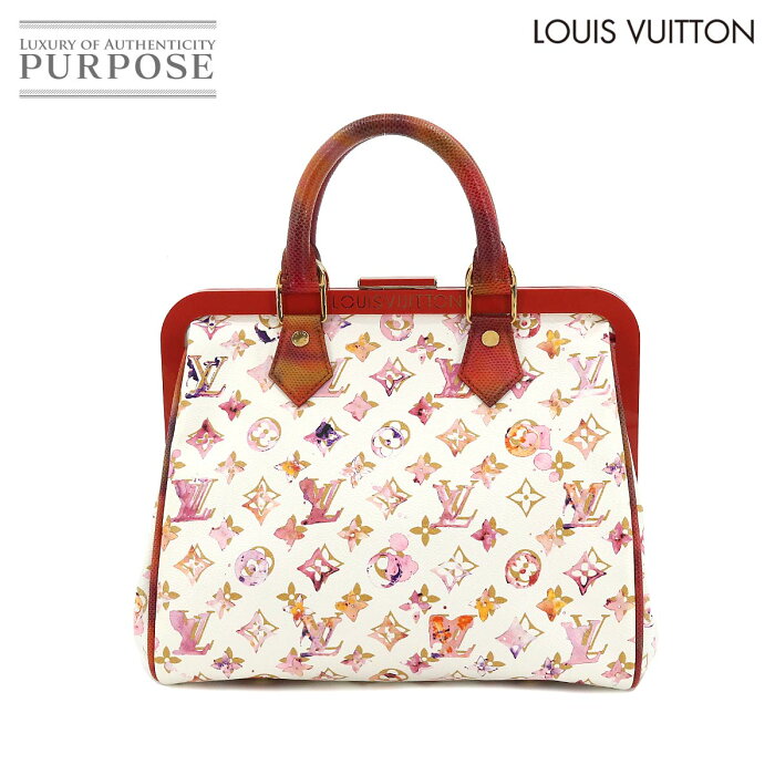 【未使用 展示品】 ルイ ヴィトン LOUIS VUITTON モノグラム ウォーターカラー スピーディ ハンド バッグ カロングレザー ブロン M95729 Water Color Speedy【中古】