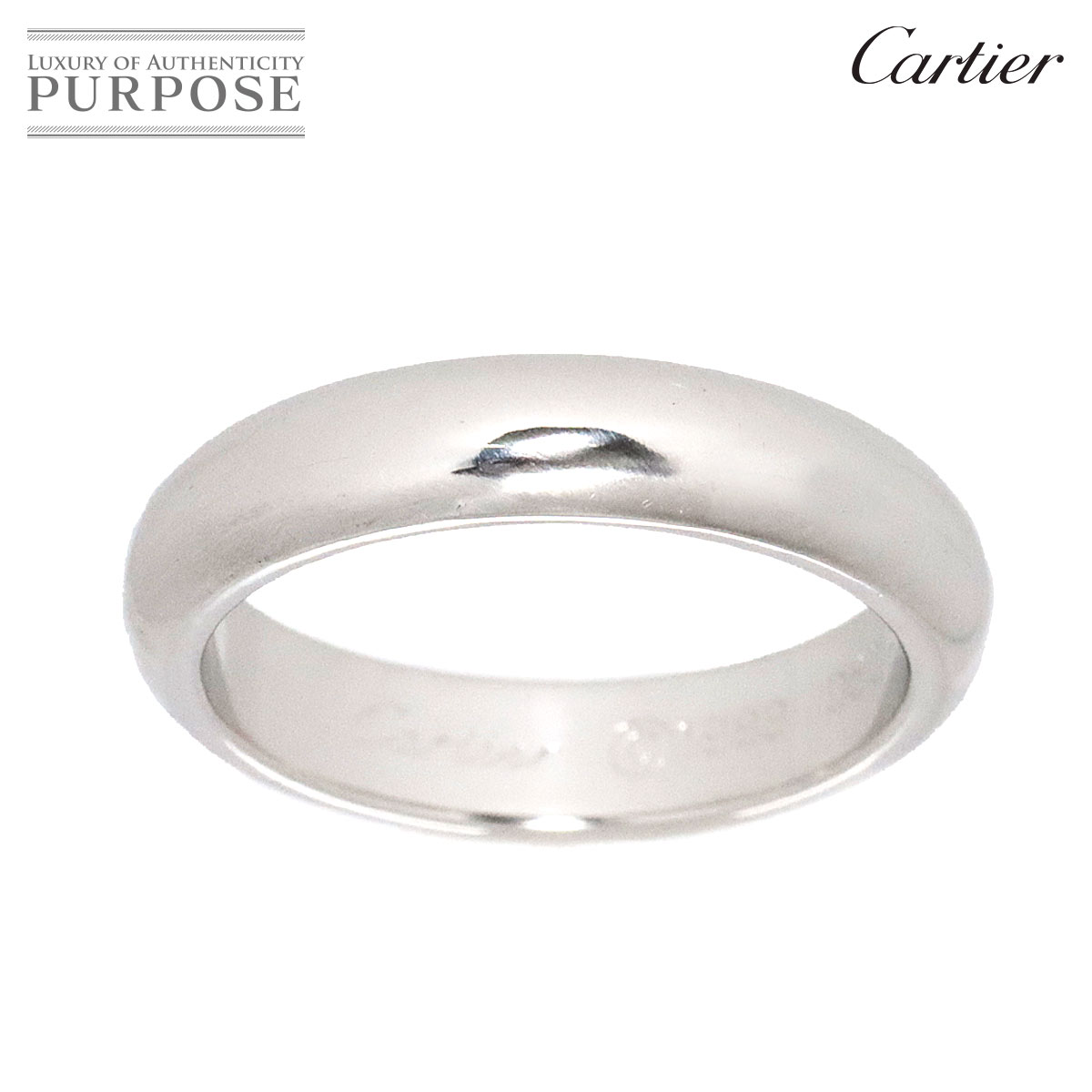 ڿʻž夲 ƥ Cartier 饷å #50  Pt950 ץ 3.9mm  Classic Ring...