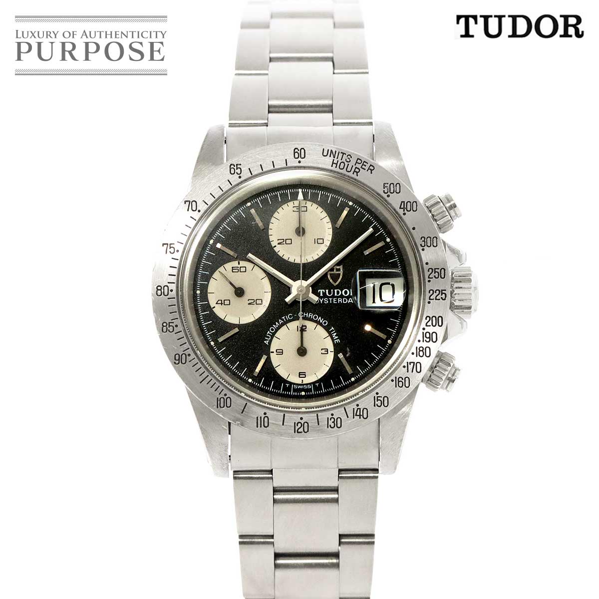 【OH 新品仕上げ 済み】 チューダー チュードル TUDOR オイスターデイト クロノグラフ 79180 メンズ 腕時計 ブラック 文字盤 オートマ 自動巻き ウォッチ Oyster date 【中古】