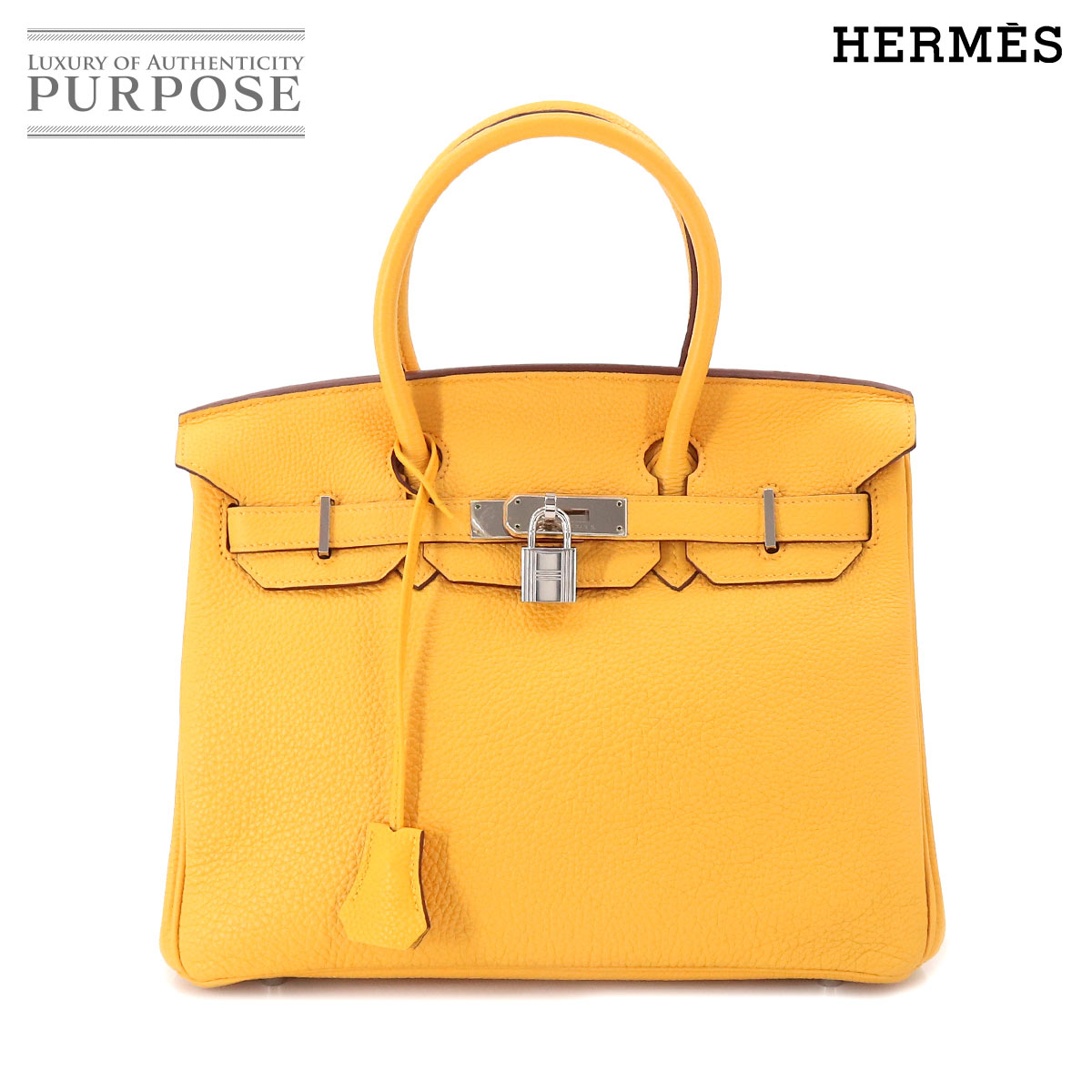 【未使用】 エルメス HERMES バーキン30 ハンド バッグ トゴ ソレイユ ライトイエロー □M刻印 シルバー 金具 Birkin 【中古】のサムネイル