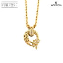 【新品同様】 ウォルサム WALTHAM ダイヤ ネックレス 40cm スウィング K18 YG イエローゴールド 750 Diamond Necklace【中古】