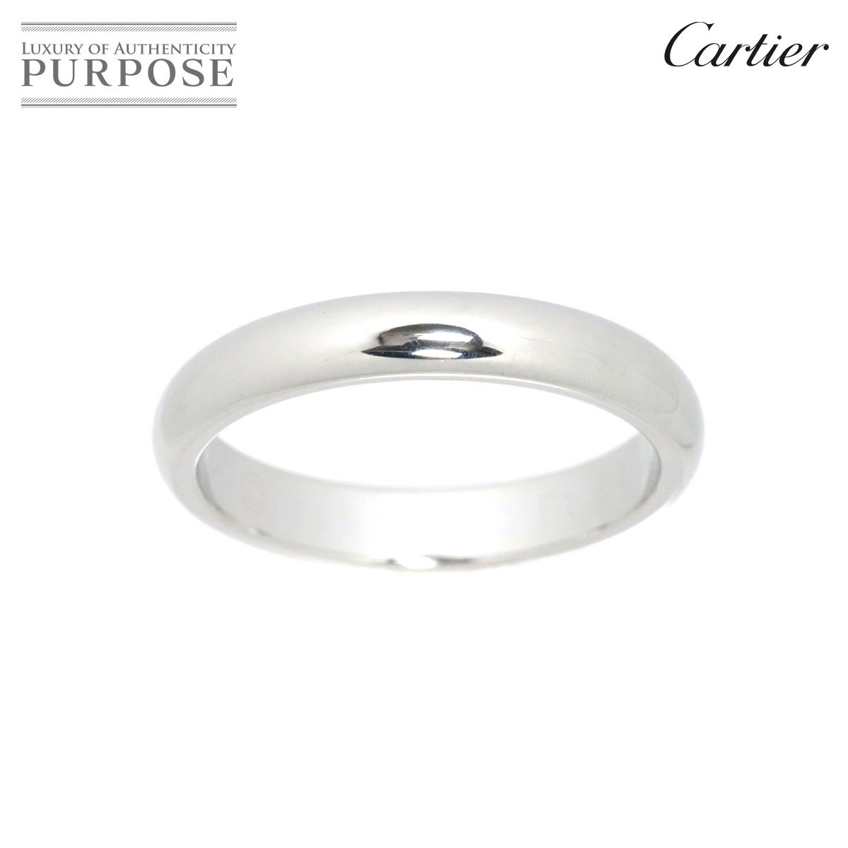【新品同様】 カルティエ Cartier クラシック バンド #54 リング 幅3.5mm Pt プラチナ 指輪 Classic Ring【中古】