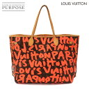 ルイ ヴィトン LOUIS VUITTON モノグラム グラフィティ ネヴァーフル GM トート バッグ オランジュ M93702 ゴールド 金具 Neverfull GM 【中古】