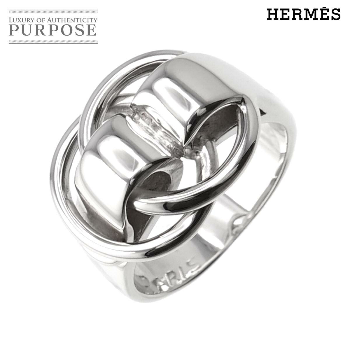  エルメス HERMES ドゥザノー 9号 リング SV シルバー 925 指輪 Deux Anneaux Ring