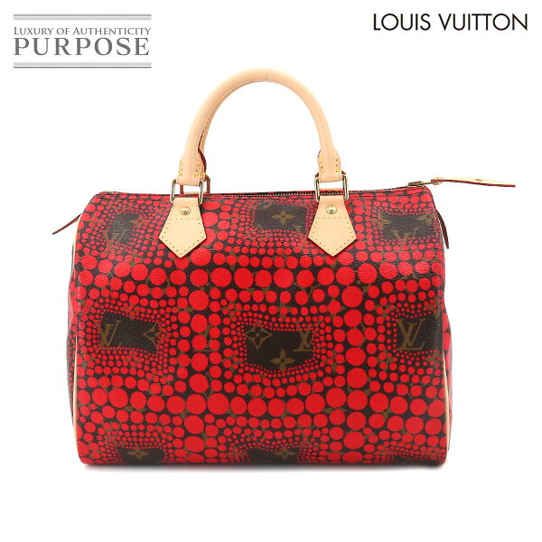 【未使用】 ルイ ヴィトン LOUIS VUITTON モノグラム タウン スピーディ30 ハンド バッグ クサマヤヨイ ルージュ M40693 ゴールド金具 Speedy 30 【中古】