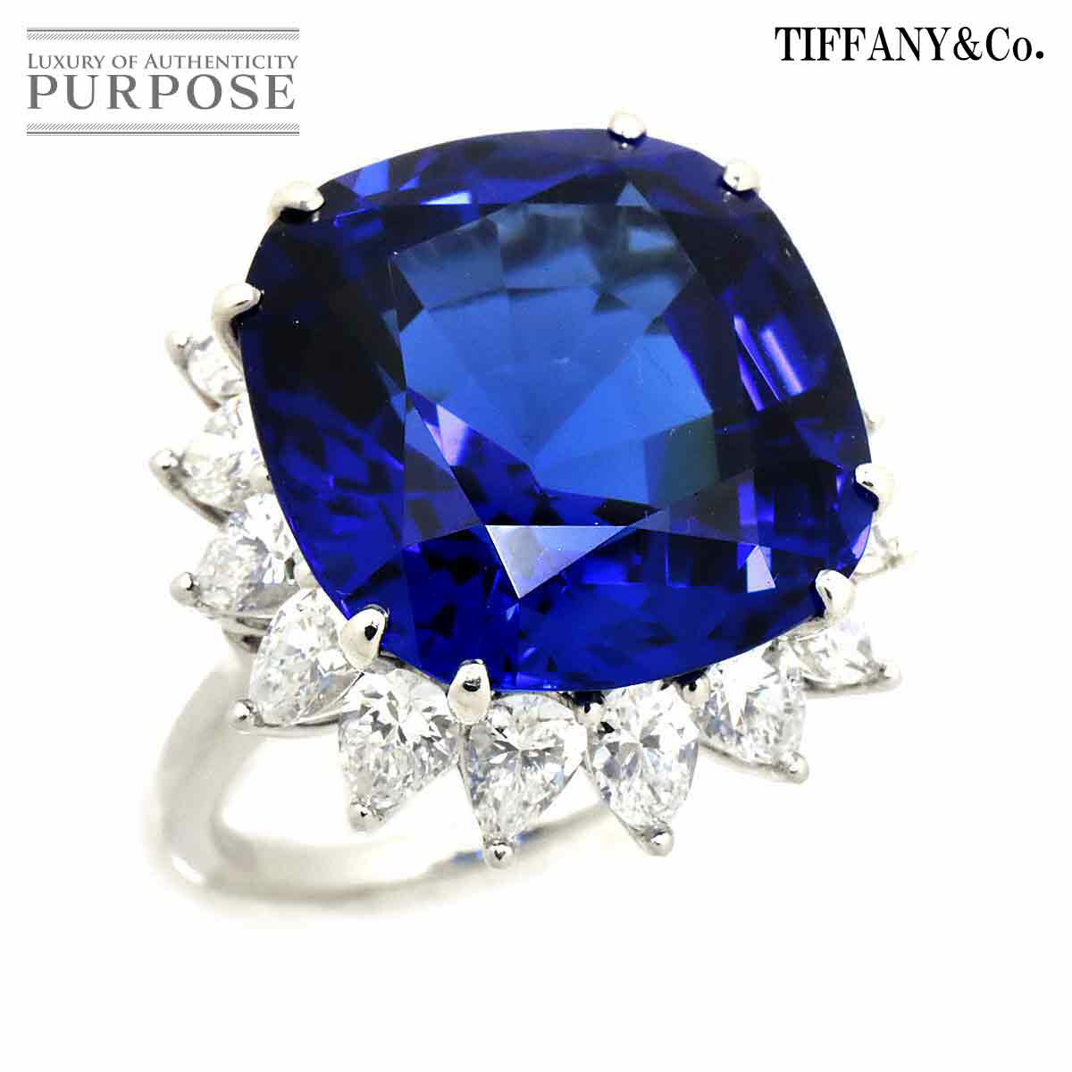 ڿƱ͡ ƥեˡ TIFFANY&CO. 󥶥ʥ  12  Pt ץ  Tanzanite Diamond Ringڴ̽դۡš