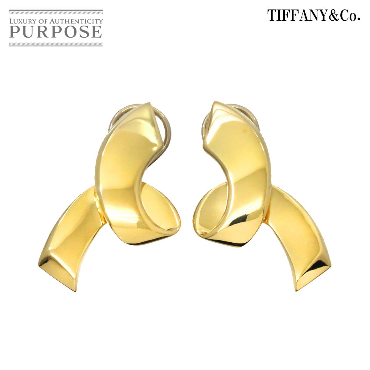 ڿƱ͡ ƥեˡ TIFFANY&Co. ѥޡԥ  K18 YG  750 Earrings Clip-on š