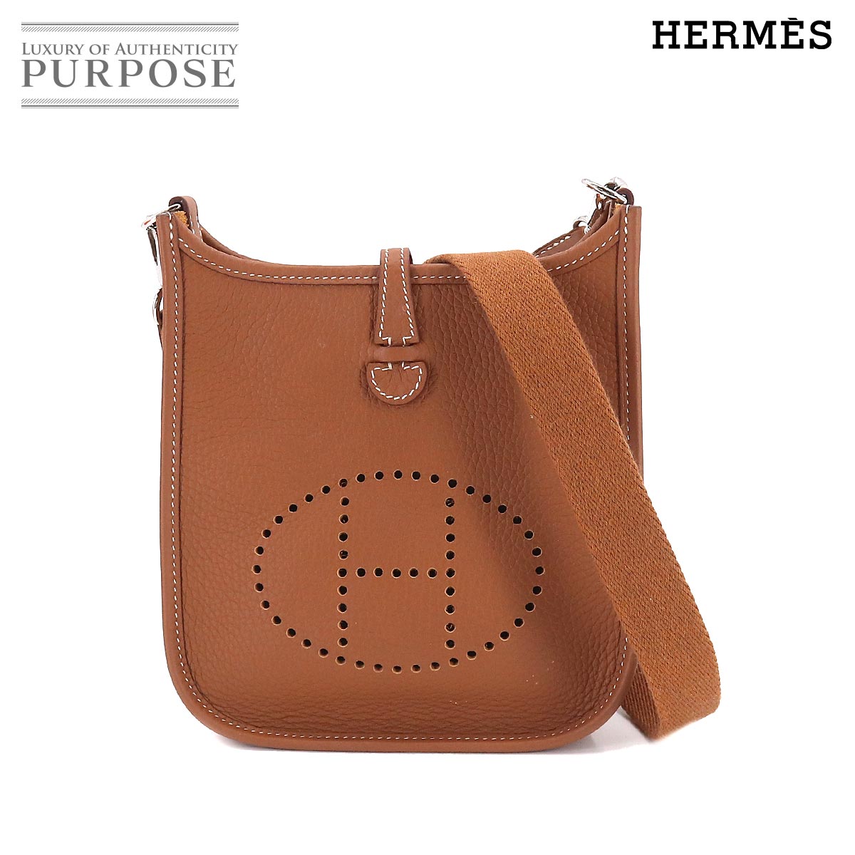 【未使用 展示品】 エルメス HERMES エブリン TPM ショルダー バッグ トリヨンクレマンス ゴールド U刻印 シルバー 金具 Everlyne TPM 【中古】のサムネイル