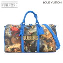 【新品同様】 ルイ ヴィトン LOUIS VUITTON マスターズ ルーベンス キーポル バンドリエール 50 2way ボストン バッグ ブルー M43344 Keepall Bandouliere 【中古】